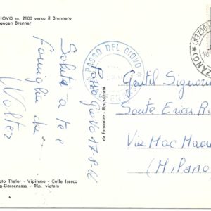 Passo del Giovo - VERSO IL BRENNERO - 17/08/66