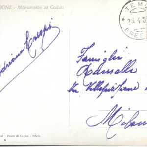 Canè di Vione - MONUMENTO AI CADUTI - 1953