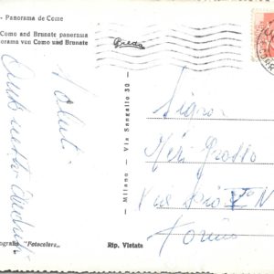 Lago di Como - PANORAMA DI COMO E BRUNATE - 1954