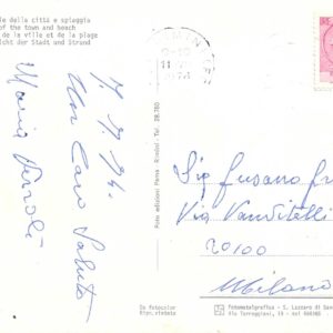 Rimini - VEDUTA PARZIALE DELLA CITTA' E SPIAGGIA - 07/07/74