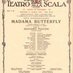 Teatro della Scala - MADAMA BUTTERFLY -  Stagione del Bicentenario