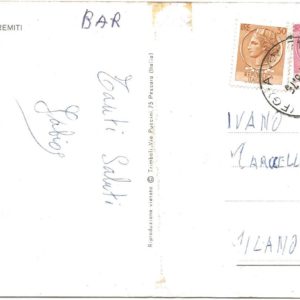 Isole Tremiti - CARTINA - 11/08/75