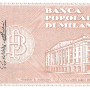 UNIONE ARTIGIANI PROVINCIA DI MILANO - 100 Lire - MILANO - 20/12/76