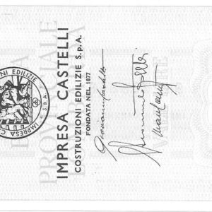 IMPRESA CASTELLI S.p.A. - 100 Lire - BERGAMO - 20/05/77