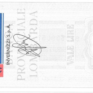INVERNIZZI S.p.A. - 100 Lire - BERGAMO - 19/01/77