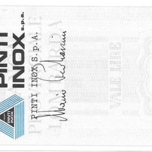 PINTI INOX S.p.A. - 100 Lire - BERGAMO - 10/02/77