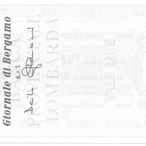 SOCIETA' EDITRICE GIORNALE DI BERGAMO - 100 Lire - BERGAMO - 26/05/77