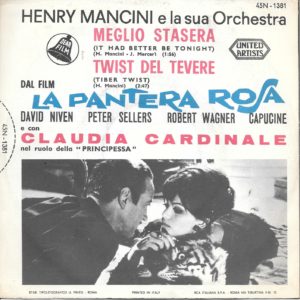 HENRY MANCINI E LA SUA ORCHESTRA - Meglio Stasera, Twist del Tevere