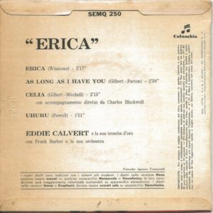 EDDIE CALVERT - Erica, Celia, Uhuru,As long as I have you - 04/03/63