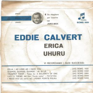 EDDIE CALVERT - Erica, Uhuru - 20/02/63