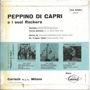 PEPPINO DI CAPRI - Daniela, Torna piccina, Verso te, St. Tropez twist - 30/05/62
