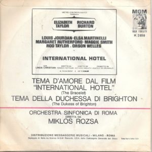 MIKLOS ROZSA - International hotel, Tema della Duchessa di Brighton - 29/08/63