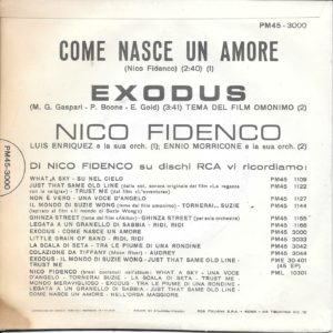 NICO FIDENCO - Come nasce un amore, Exodus