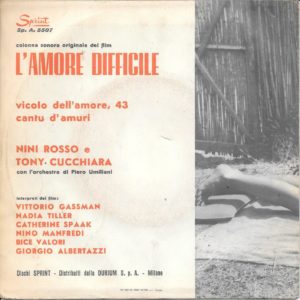 NINI ROSSO e TONY CUCCHIARA - Vicolo dell'amore 43, Canto d'amuri - 02/01/63