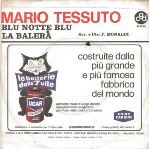 MARIO TESSUTO - Blu notte blu, La balera - 04/12/69