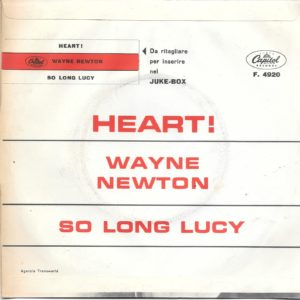 WAYNE NEWTON - Heart!, So long Lucy - 12/05/63