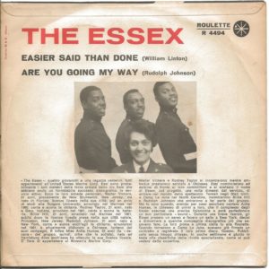 THE ESSEX - Easier said than done, Are you going my way - 25/07/63