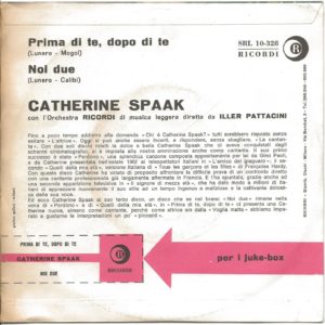 CATHERINE SPAAK - Prima di te, dopo di te, Noi due - 05/06/63