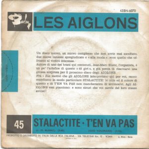 LES AIGLONS - Stalactite, T'en va pas