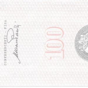 CONFESERCENTI - 100 Lire - PISA - 18/02/77