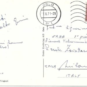 SALUTI DALLA NORVEGIA - 01/08/71
