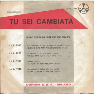 LITTLE TONY - T'amo e t'amerò, Tu sei cambiata - 15/10/63