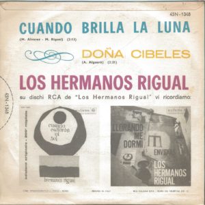 LOS HERMANOS RIGUAL - Cuando brilla la luna, Dona cibeles - 1963