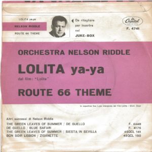 NELSON RIDDLE - Lolita ya ya, Route 66 theme - 03/05/62