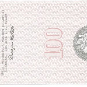 UPACA - Lire 100 - NOVARA - 27/10/76