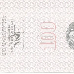 ASSOCIAZIONE COMMERCIANTI PAVIA - Lire 100 - VOGHERA - 27/10/76