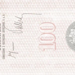 AUTOSTRADE CONCESSIONI E COSTRUZIONE - Lire 100 - BOLOGNA - 22/11/76