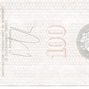 ASSOCIAZIONE COMMERCIANTI ESERCENTI - Lire 100 - CASTELFRANCO VENETO - 22/11/76