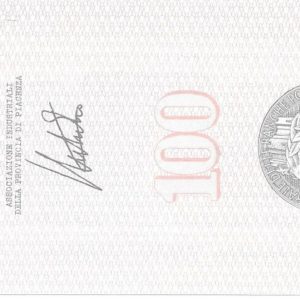 ASSOCIAZIONE INDUSTRIALI PIACENZA - Lire 100 - PIACENZA - 06/12/76