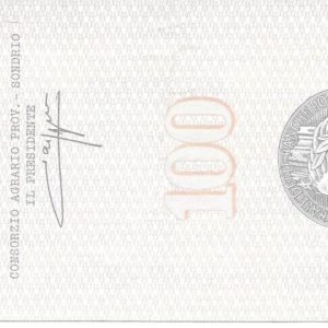 CONSORZIO AGRARIO PROVINCIALE - Lire 100 - SONDRIO - 06/12/76