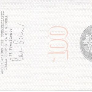 ASSOCIAZIONE COMMERCIANTI - Lire 100 - MODENA - 13/12/76