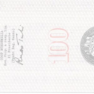 COOP. NORDEMILIA - Lire 100 - REGGIO EMILIA - 13/12/76