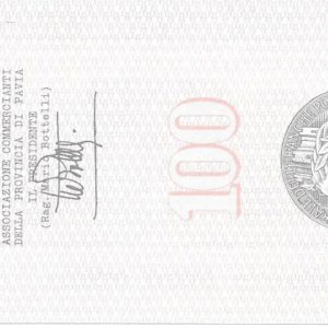 ASSOCIAZIONE COMMERCIANTI PROV. PAVIA - Lire 100 - VOGHERA - 13/12/76