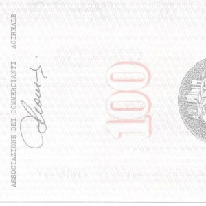 ASSOCIAZIONE COMMERCIANTI - Lire 100 - ACIREALE - 05/01/77