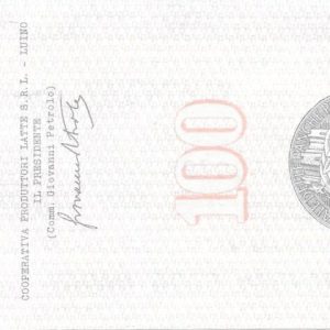 COOPERATIVA PRODUTTORI LATTE - Lire 100 - LUINO - 05/01/77