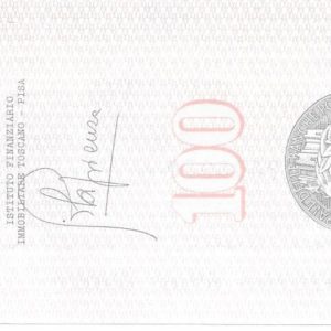 ISTITUTO IMMOBILIARE FINANZIARIO TOSCANO - Lire 100 - PISA - 05/01/77