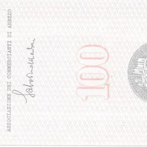 ASSOCIAZIONE COMMERCIANTI - Lire 100 - AREZZO - 17/01/77