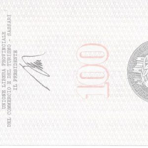 UNIONE LIBERA COMMERCIO E TURISMO - Lire 100 - SASSARI - 13/12/76
