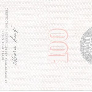 DITTA MORA LUIGI LA CONVENIENZA ABBIGLIAMENTO - Lire 100 - BORGOMANERO - 17/01/77