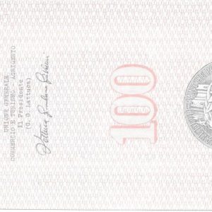 UNIONE GENERALE COMMERCIO E TURISMO - Lire 100 - AGRIGENTO - 31/01/77