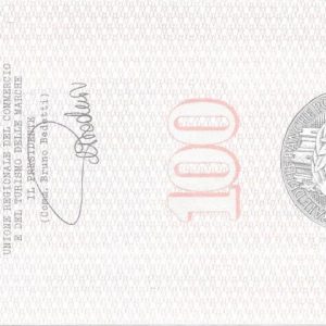 UNIONE REGIONALE COMMERCIO E TURISMO DELLE MARCHE - Lire 100 - ANCONA - 31/01/77