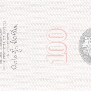 UNIONE COMMERCIANTI PROV. MANTOVA - Lire 100 - MANTOVA - 31/01/77