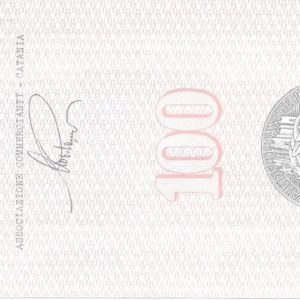 ASSOCIAZIONE COMMERCIANTI - Lire 100 - CATANIA - 18/02/77