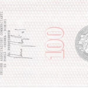 UNIONE ASSOCIAZIONE COMMERCIANTI FORLI' CESENA RIMINI - Lire 100 - CESENA - 18/02/77