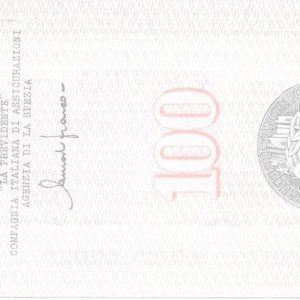 LA PREVIDENTE ITALIANA ASSICURAZIONI S.p.A. - Lire 100 - LA SPEZIA - 07/03/77
