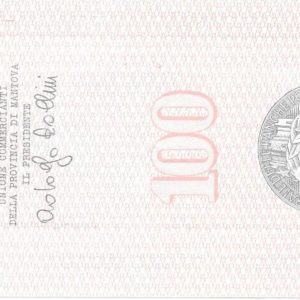 UNIONE COMMERCIANTI - Lire 100 - MANTOVA - 15/04/77